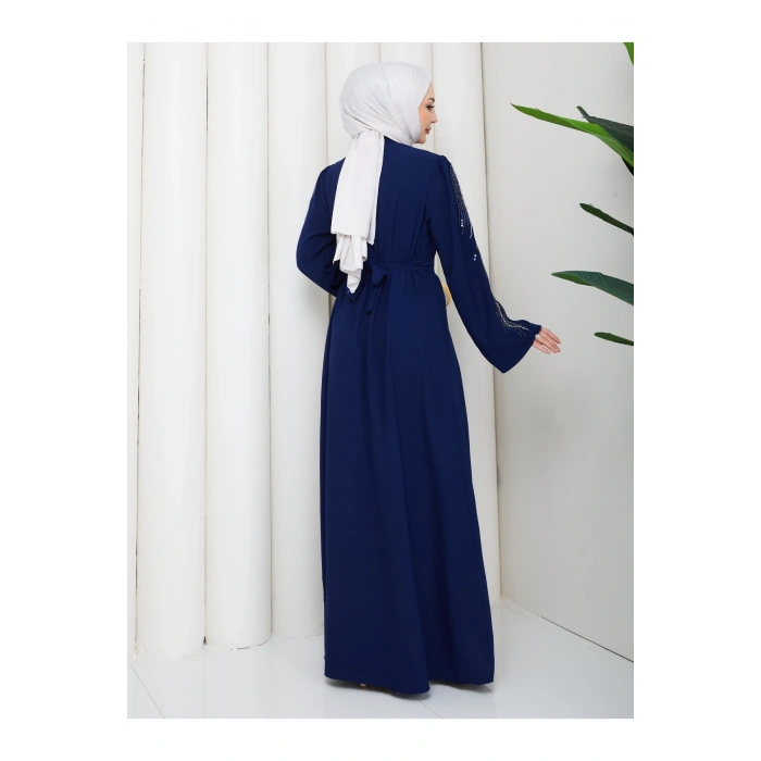TAŞLİ ABAYA TESETTÜR GIYIM KADIN FERACE ELBISE