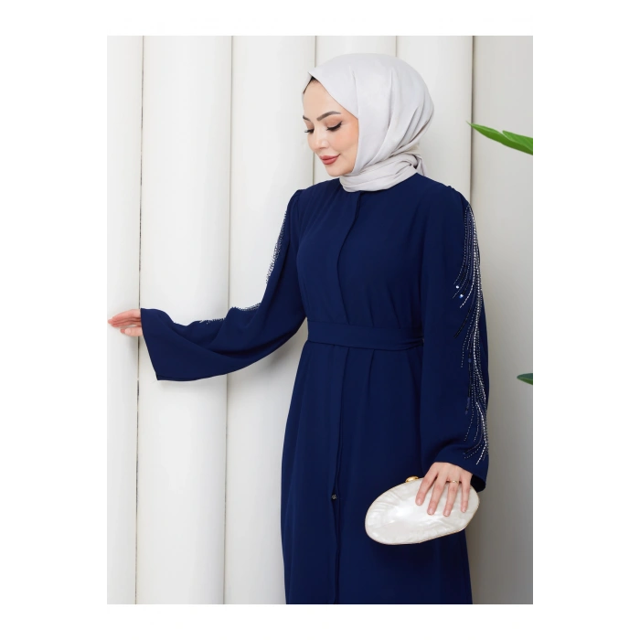 TAŞLİ ABAYA TESETTÜR GIYIM KADIN FERACE ELBISE