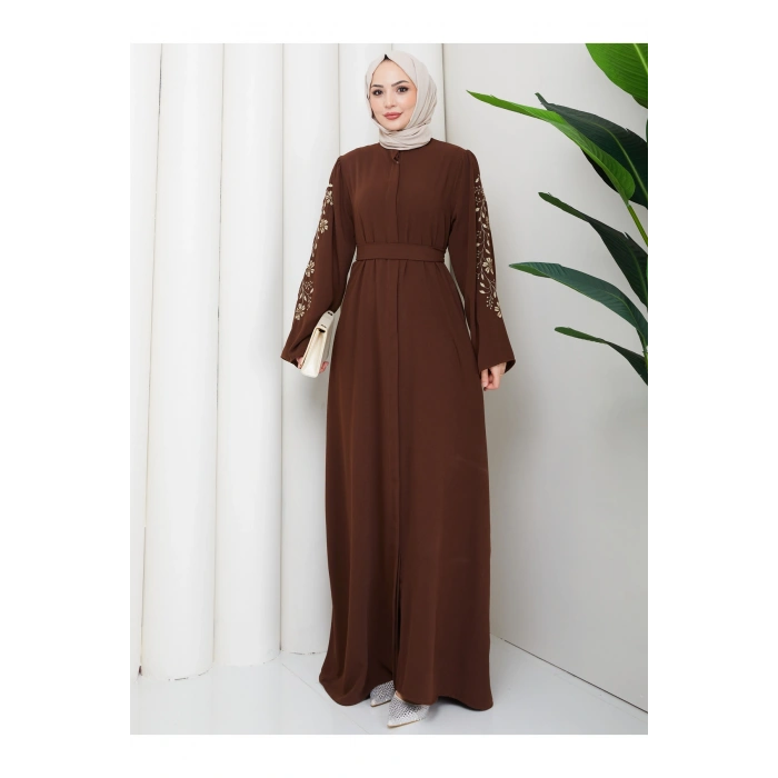 NAKŞLİ ABAYA TESETTÜR GIYIM KADIN FERACE ELBISE