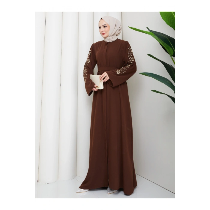 NAKŞLİ ABAYA TESETTÜR GIYIM KADIN FERACE ELBISE