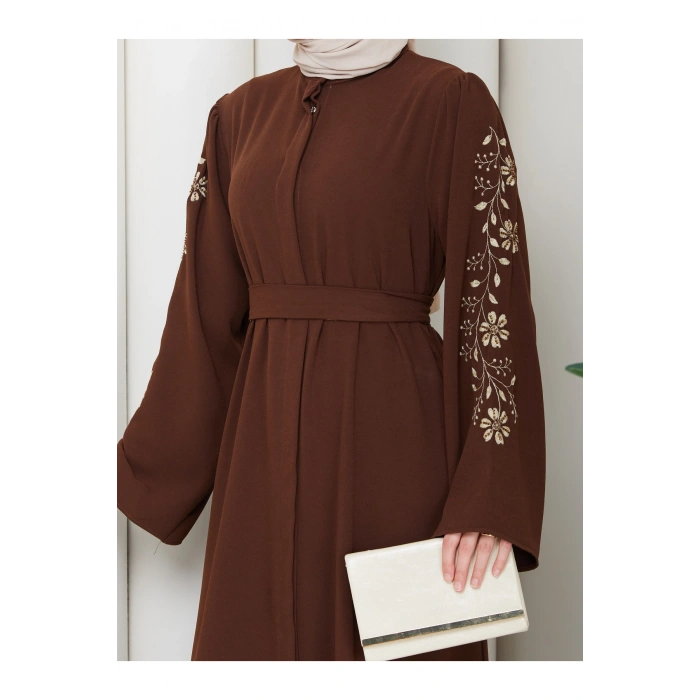 NAKŞLİ ABAYA TESETTÜR GIYIM KADIN FERACE ELBISE