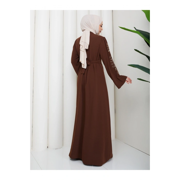 NAKŞLİ ABAYA TESETTÜR GIYIM KADIN FERACE ELBISE