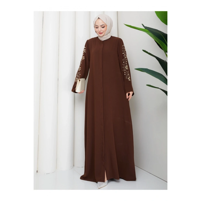 NAKŞLİ ABAYA TESETTÜR GIYIM KADIN FERACE ELBISE