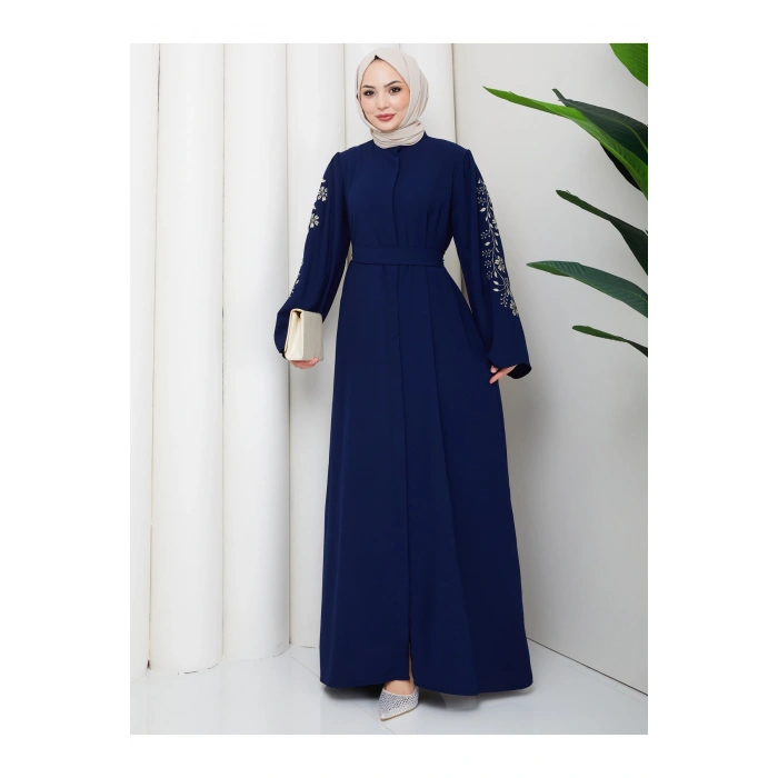 NAKŞLİ ABAYA TESETTÜR GIYIM KADIN FERACE ELBISE