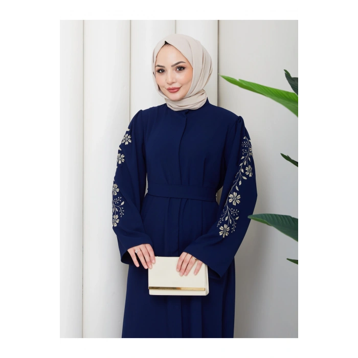 NAKŞLİ ABAYA TESETTÜR GIYIM KADIN FERACE ELBISE