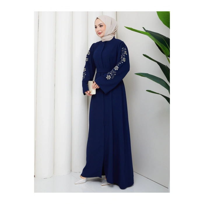 NAKŞLİ ABAYA TESETTÜR GIYIM KADIN FERACE ELBISE
