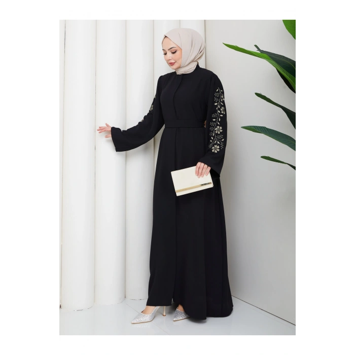 NAKŞLİ ABAYA TESETTÜR GIYIM KADIN FERACE ELBISE