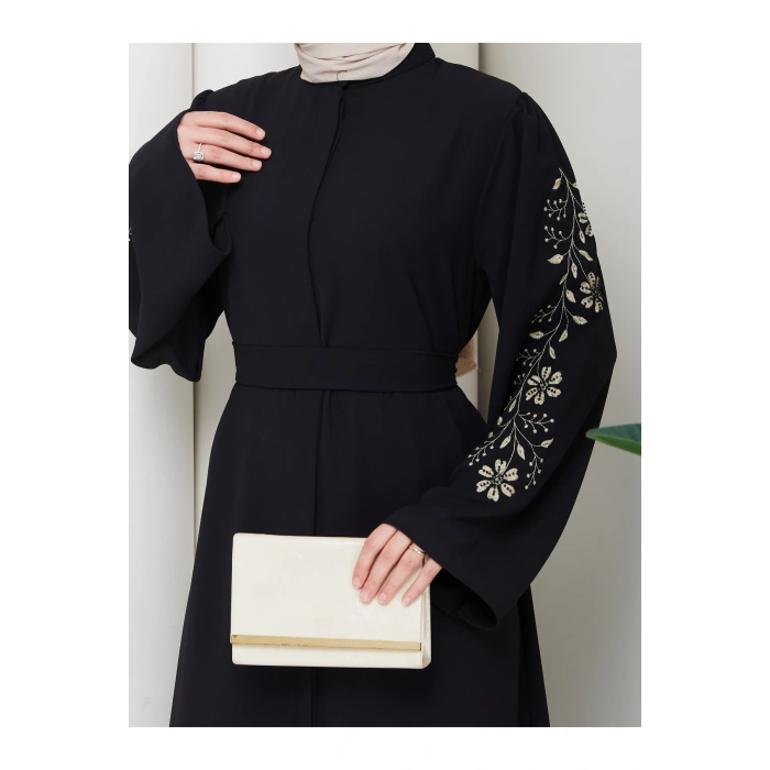 NAKŞLİ ABAYA TESETTÜR GIYIM KADIN FERACE ELBISE