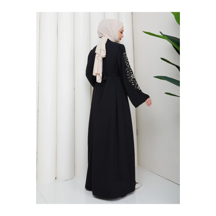 NAKŞLİ ABAYA TESETTÜR GIYIM KADIN FERACE ELBISE