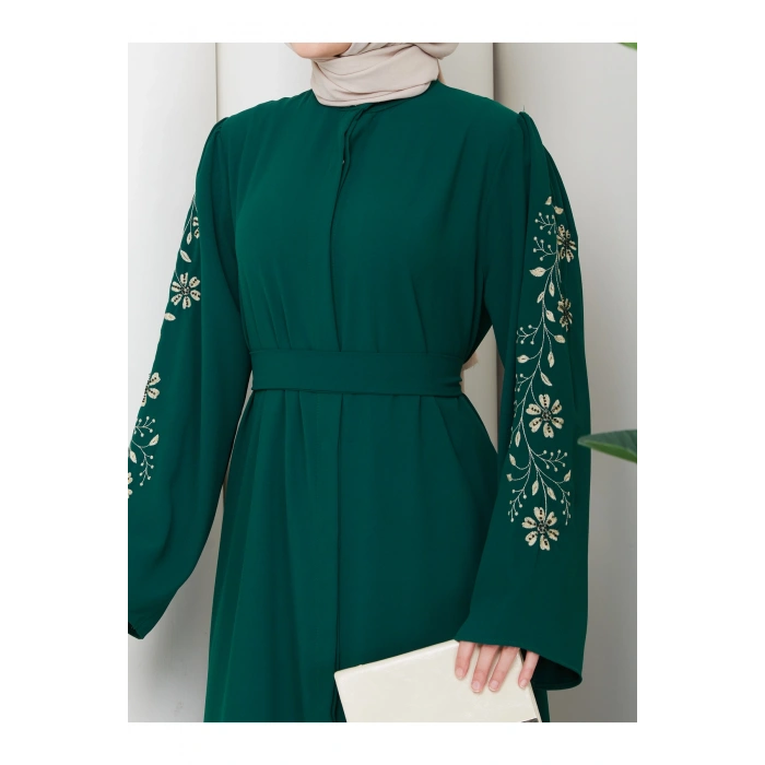 NAKŞLİ ABAYA TESETTÜR GIYIM KADIN FERACE ELBISE