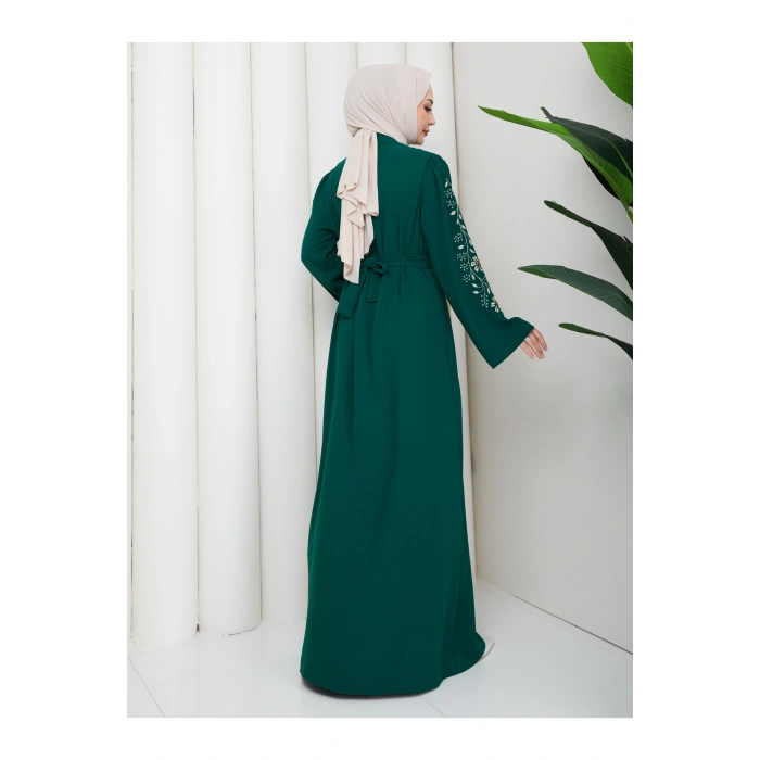 NAKŞLİ ABAYA TESETTÜR GIYIM KADIN FERACE ELBISE