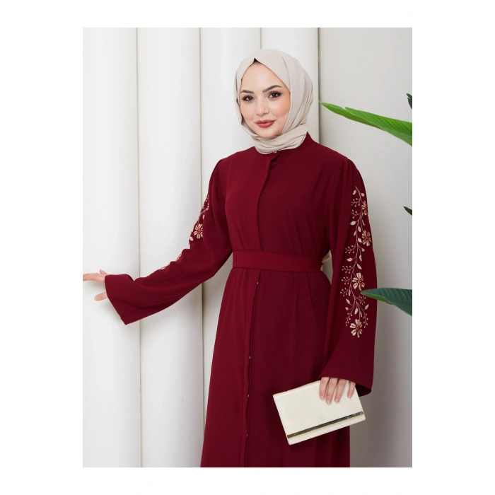 NAKŞLİ ABAYA TESETTÜR GIYIM KADIN FERACE ELBISE