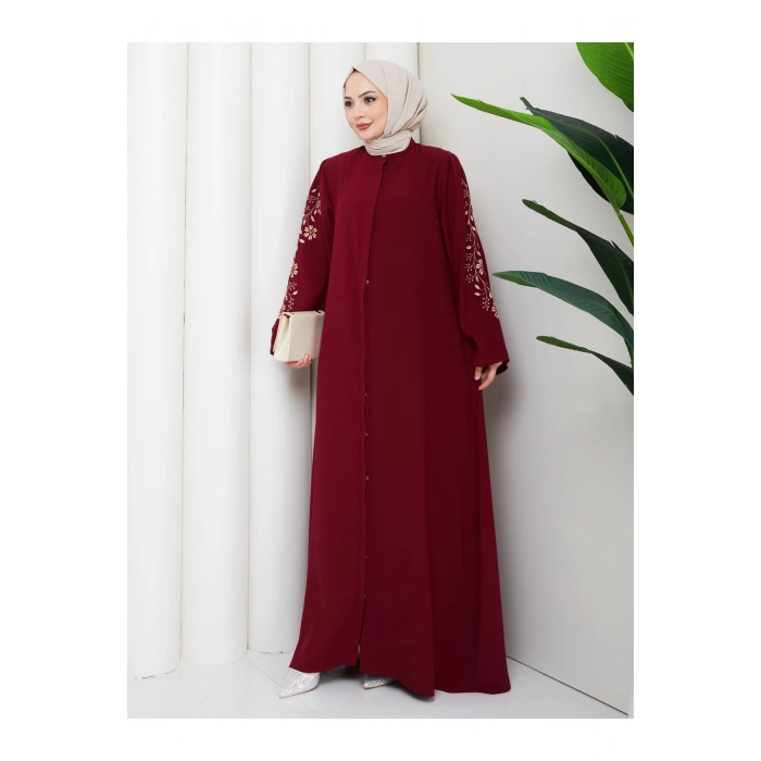 NAKŞLİ ABAYA TESETTÜR GIYIM KADIN FERACE ELBISE