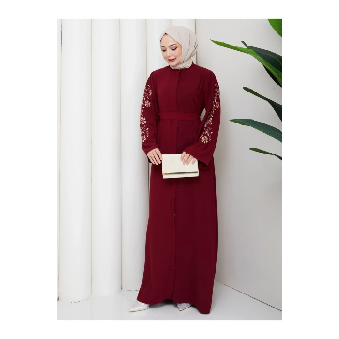 NAKŞLİ ABAYA TESETTÜR GIYIM KADIN FERACE ELBISE