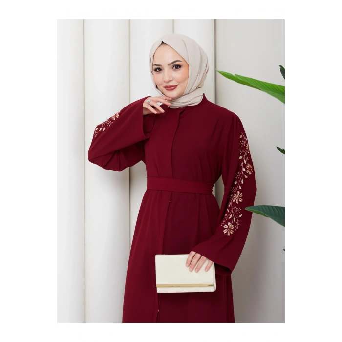 NAKŞLİ ABAYA TESETTÜR GIYIM KADIN FERACE ELBISE