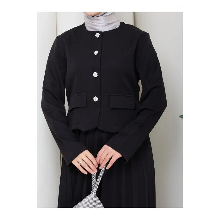 KADIN CEKET PİLELİ ETEKLI TESETTÜR TAKIM