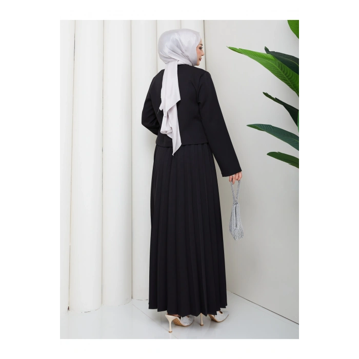 KADIN CEKET PİLELİ ETEKLI TESETTÜR TAKIM