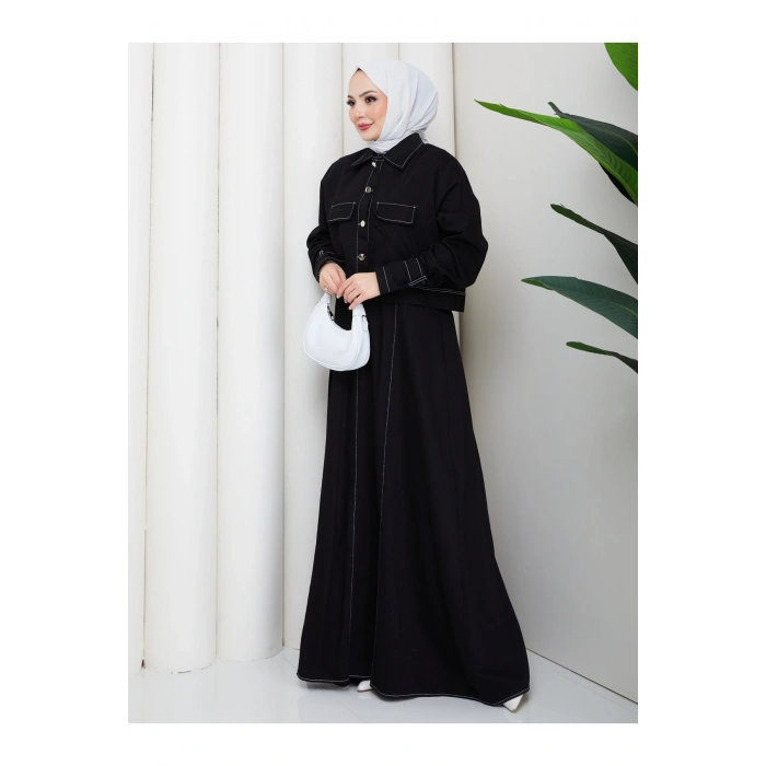 CEKET ELBİSE İKİLİ KOT TAKIM TESETTÜR İKİ PARŞA