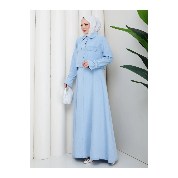 CEKET ELBİSE İKİLİ KOT TAKIM TESETTÜR İKİ PARŞA