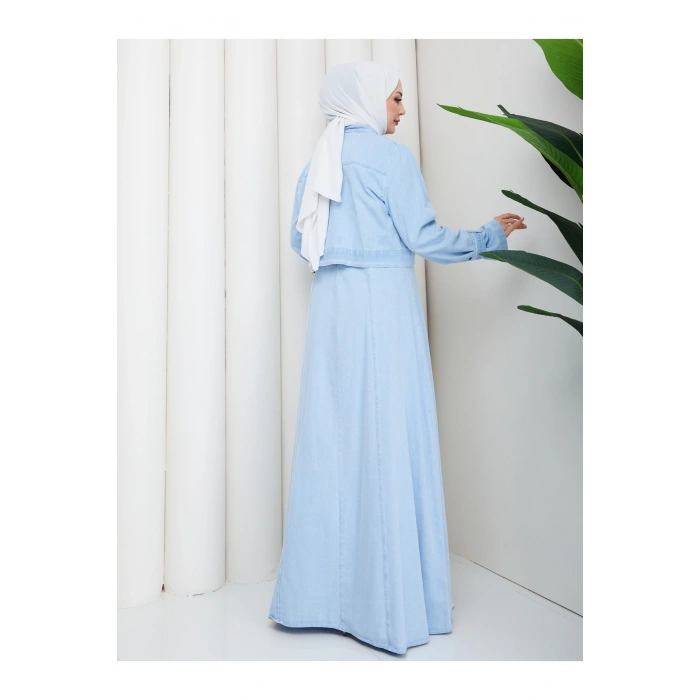 CEKET ELBİSE İKİLİ KOT TAKIM TESETTÜR İKİ PARŞA