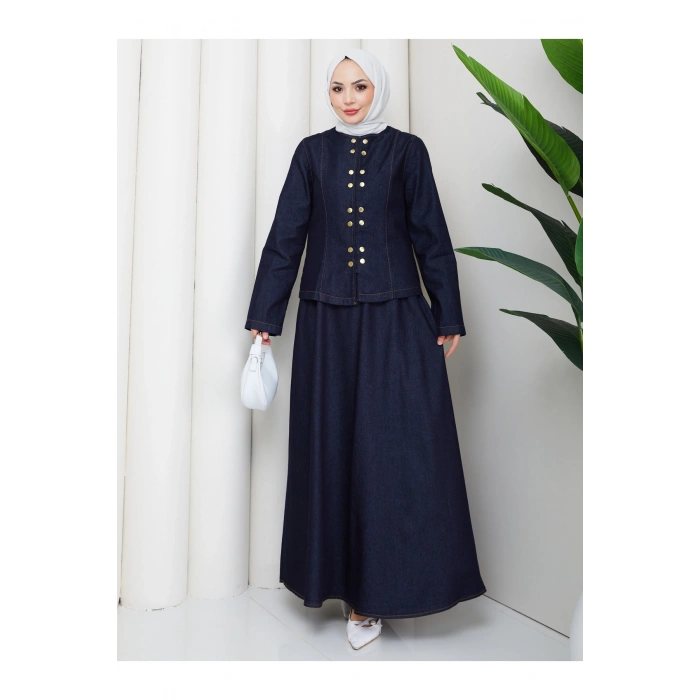 KOT TAKIM ÖUN ÇITÇITLI ETEKLI TESETTÜR KOT TAKIM