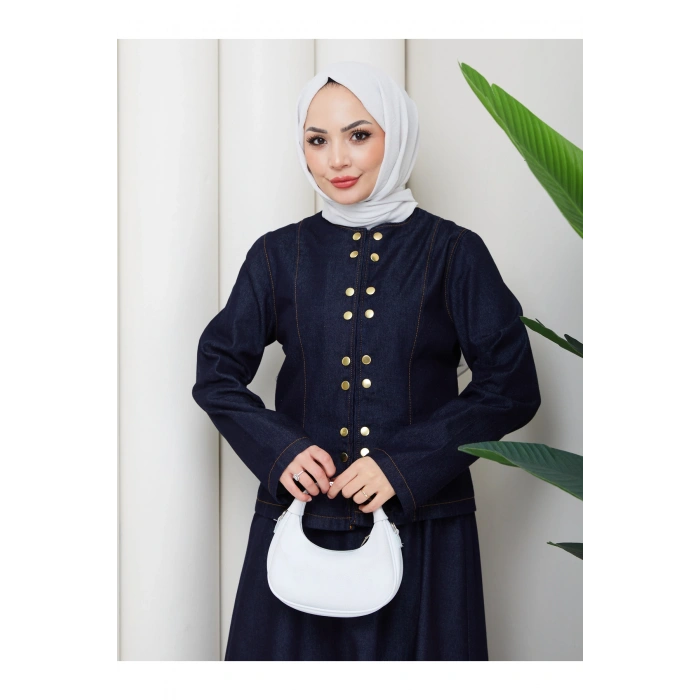 KOT TAKIM ÖUN ÇITÇITLI ETEKLI TESETTÜR KOT TAKIM