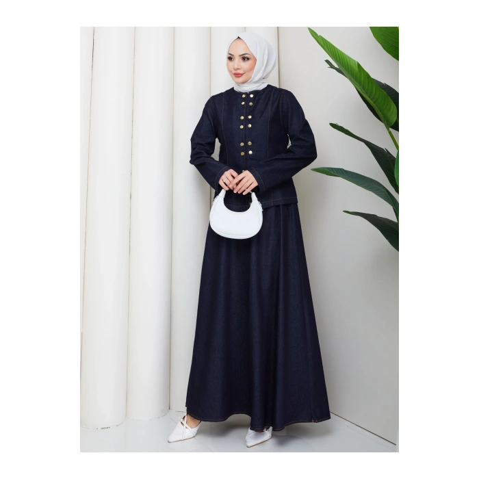 KOT TAKIM ÖUN ÇITÇITLI ETEKLI TESETTÜR KOT TAKIM