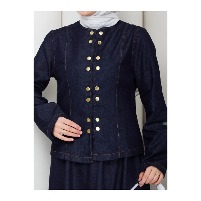 KOT TAKIM ÖUN ÇITÇITLI ETEKLI TESETTÜR KOT TAKIM