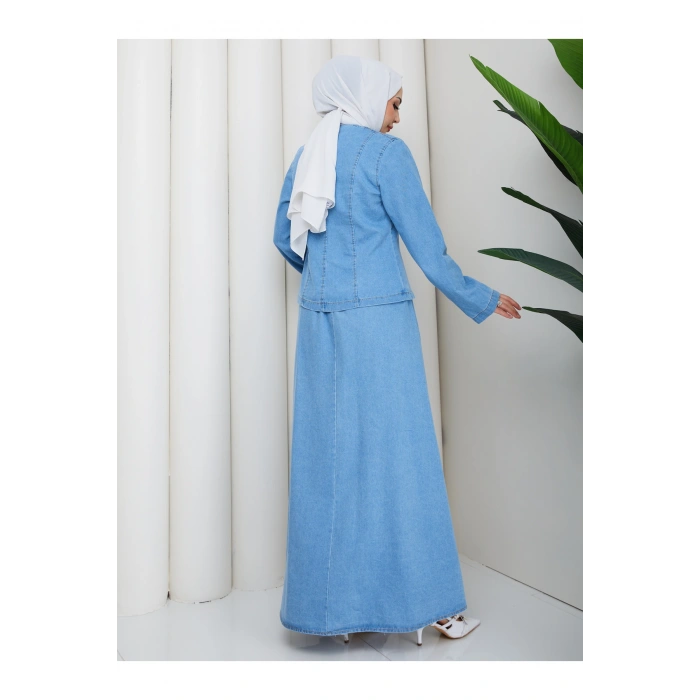 KOT TAKIM ÖUN ÇITÇITLI ETEKLI TESETTÜR KOT TAKIM