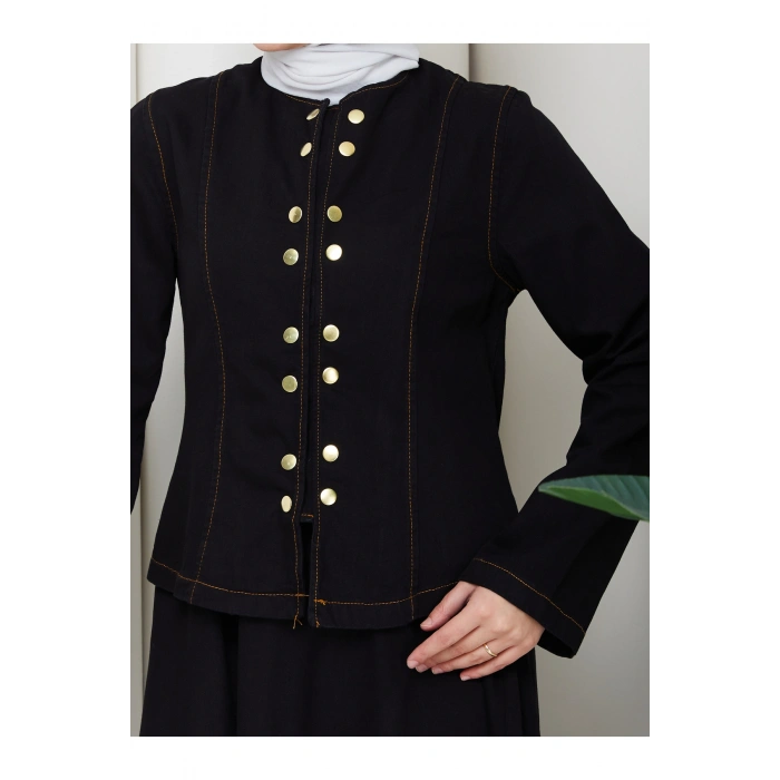 KOT TAKIM ÖUN ÇITÇITLI ETEKLI TESETTÜR KOT TAKIM