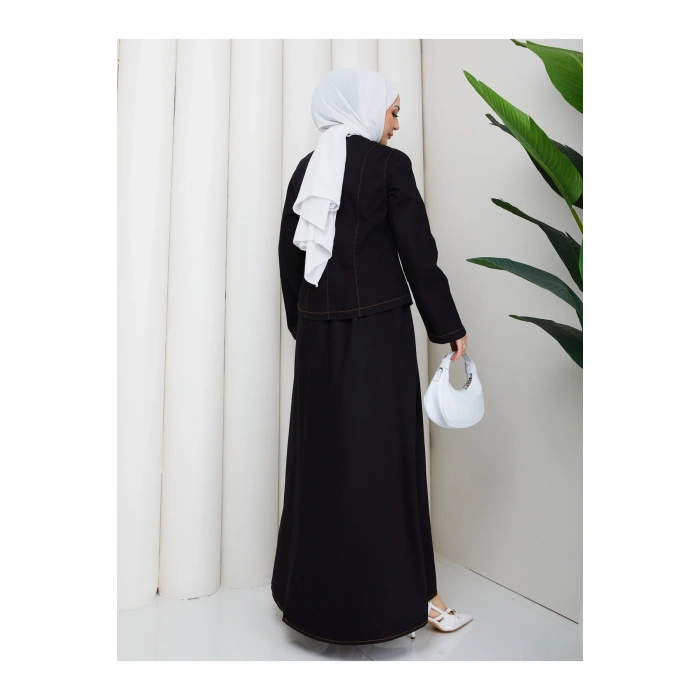 KOT TAKIM ÖUN ÇITÇITLI ETEKLI TESETTÜR KOT TAKIM