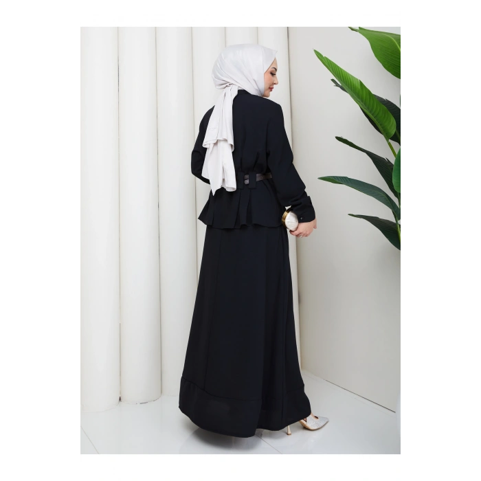 YAKASI FULARI KEMERLI ETEK TAKIM KADIN TESTTÜR