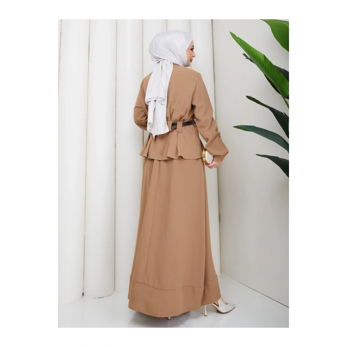 YAKASI FULARI KEMERLI ETEK TAKIM KADIN TESTTÜR