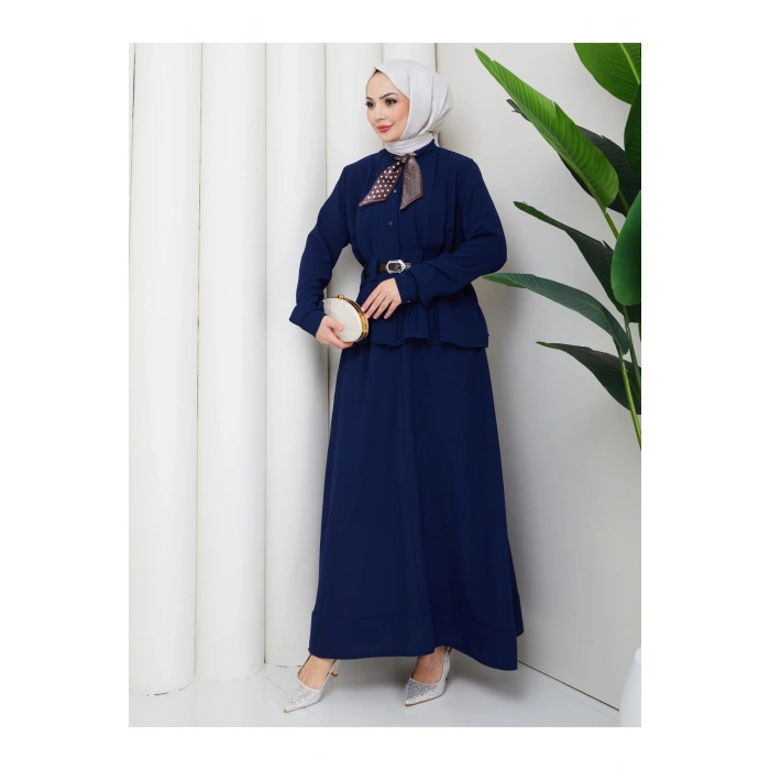 YAKASI FULARI KEMERLI ETEK TAKIM KADIN TESTTÜR