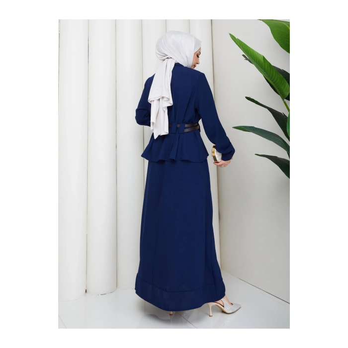 YAKASI FULARI KEMERLI ETEK TAKIM KADIN TESTTÜR