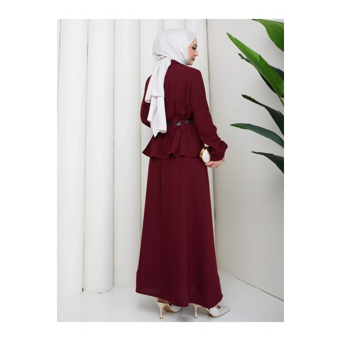 YAKASI FULARI KEMERLI ETEK TAKIM KADIN TESTTÜR