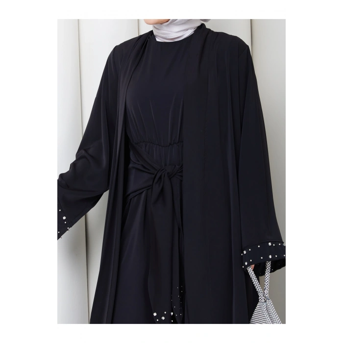 KADIN FAYA İKİLİ ABAYA TULUM TAKIM İNCİLİ