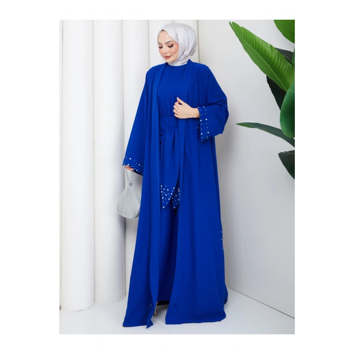KADIN FAYA İKİLİ ABAYA TULUM TAKIM İNCİLİ