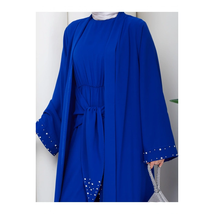 KADIN FAYA İKİLİ ABAYA TULUM TAKIM İNCİLİ