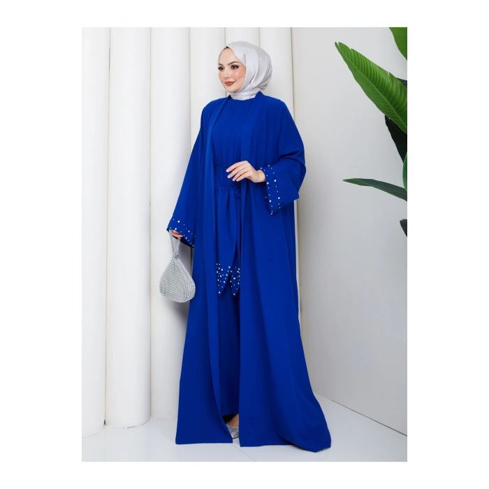 KADIN FAYA İKİLİ ABAYA TULUM TAKIM İNCİLİ