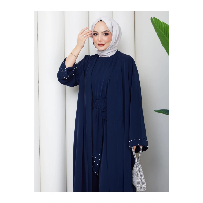 KADIN FAYA İKİLİ ABAYA TULUM TAKIM İNCİLİ