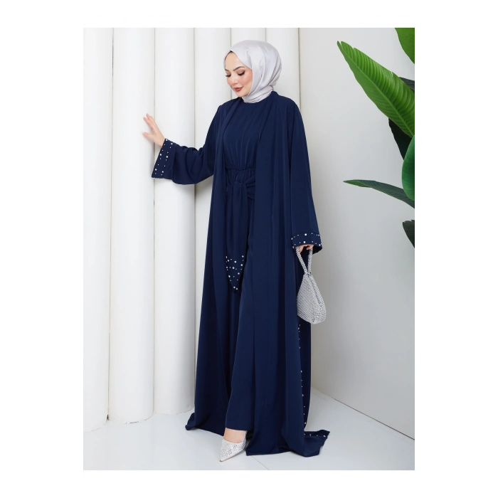 KADIN FAYA İKİLİ ABAYA TULUM TAKIM İNCİLİ