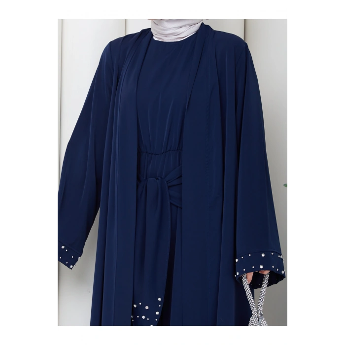KADIN FAYA İKİLİ ABAYA TULUM TAKIM İNCİLİ