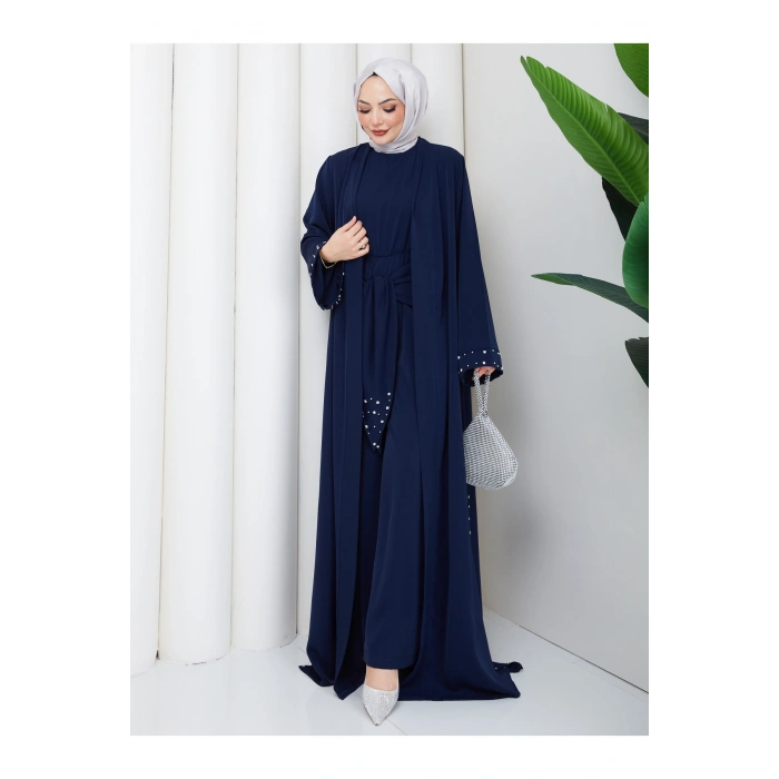 KADIN FAYA İKİLİ ABAYA TULUM TAKIM İNCİLİ