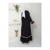 KADIN TESETTÜR ELBİSE İKİLİ ABAYA TAKIM SİYAH