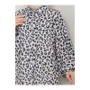 Leopar Desenli̇ Jesi̇ca Gömlek Standert Beden Uzun Kol  Si̇yah