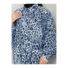 Leopar Desenli̇ Jesi̇ca Gömlek Standert Beden Uzun Kol 2508 Laci̇vert