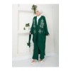 TAŞLİ KİMONO AYROBİN TESETTÜR TAKIM 634 ZÜMRÜT