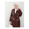 Taşli̇ Ki̇mono Ayrobi̇n Tesettür Takim 634 Kahve
