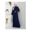 Taşli̇ Abaya Tesettür Giyim Kadin Ferace Elbise Laci̇vert